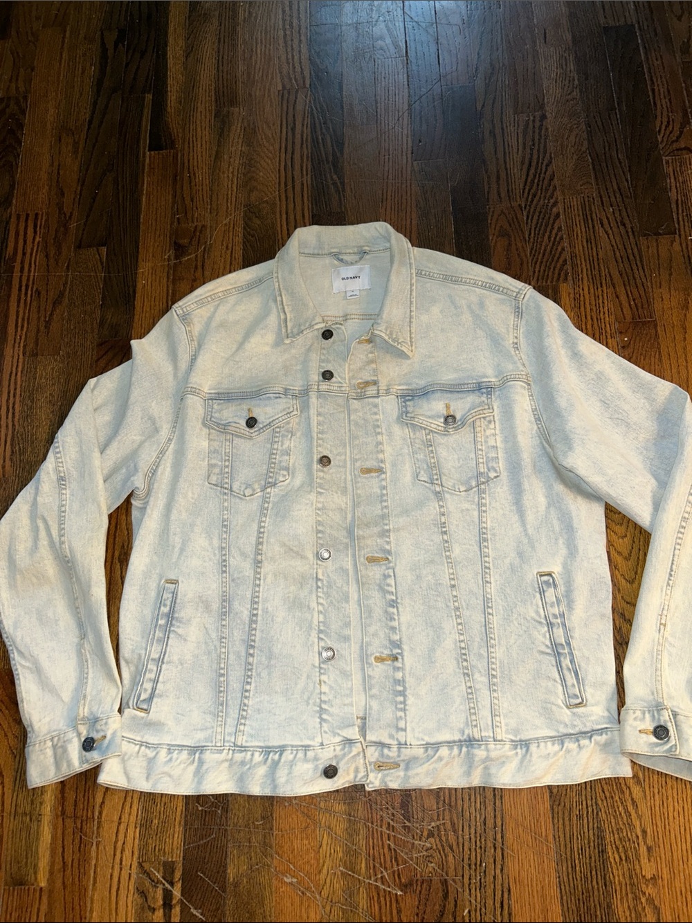 Old Navy Light Blue Denim Jacket - Men's Washed Jean Jacket